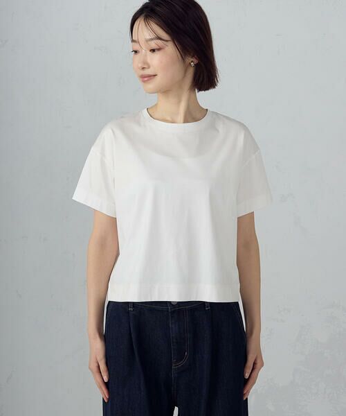 COMME CA ISM / コムサイズム カットソー | ボックスシルエット クロップド丈Ｔシャツ | 詳細12