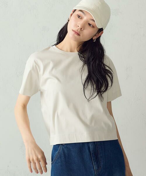 COMME CA ISM / コムサイズム カットソー | ボックスシルエット クロップド丈Ｔシャツ | 詳細26