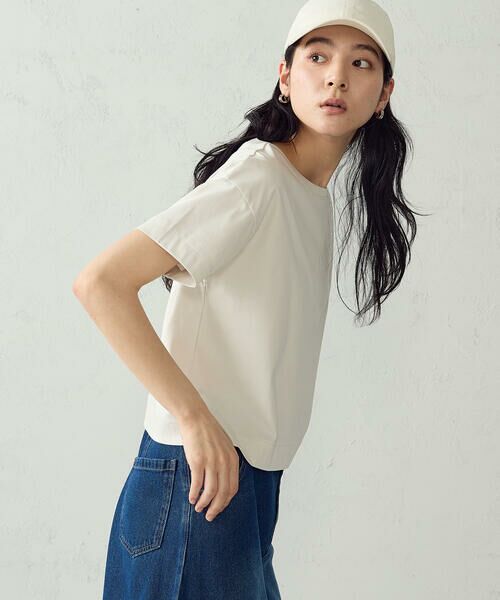 COMME CA ISM / コムサイズム カットソー | ボックスシルエット クロップド丈Ｔシャツ | 詳細28