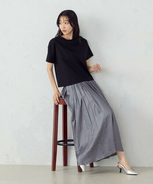 COMME CA ISM / コムサイズム カットソー | ボックスシルエット クロップド丈Ｔシャツ | 詳細19