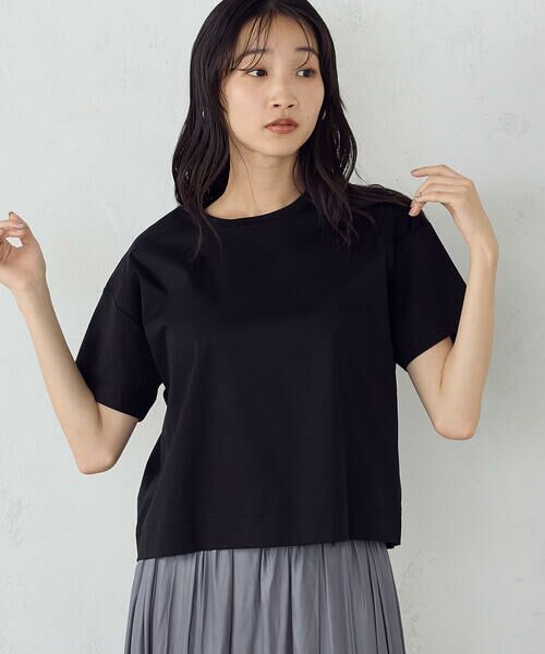 COMME CA ISM / コムサイズム カットソー | ボックスシルエット クロップド丈Ｔシャツ | 詳細21