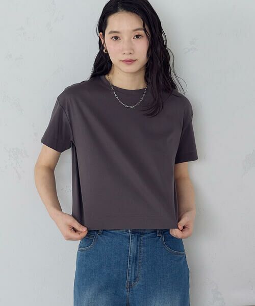 COMME CA ISM / コムサイズム カットソー | ボックスシルエット クロップド丈Ｔシャツ | 詳細24