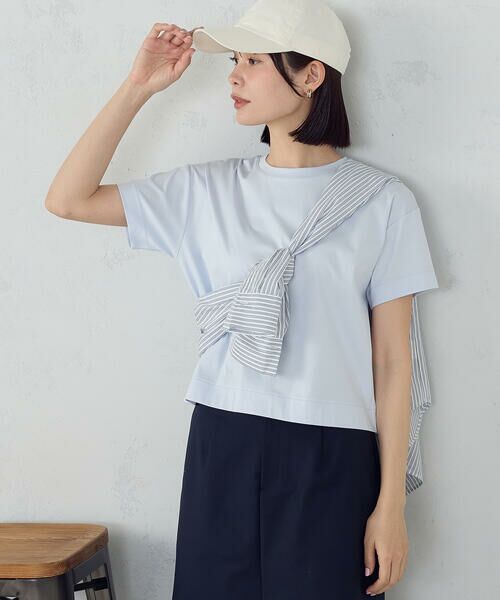 COMME CA ISM / コムサイズム カットソー | ボックスシルエット クロップド丈Ｔシャツ | 詳細25