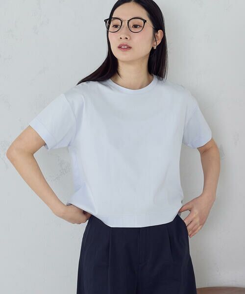 COMME CA ISM / コムサイズム カットソー | ボックスシルエット クロップド丈Ｔシャツ | 詳細28