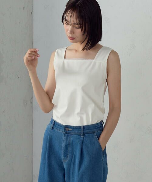 COMME CA ISM / コムサイズム タンクトップ | 2WAYスクエア ネックタンクトップ | 詳細2