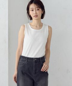 COMME CA ISM / コムサイズム タンクトップ | ランダム リブタンクトップ