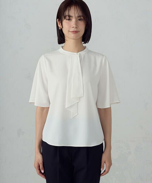 COMME CA ISM / コムサイズム シャツ・ブラウス | ボウタイ風 半袖ブラウス | 詳細4