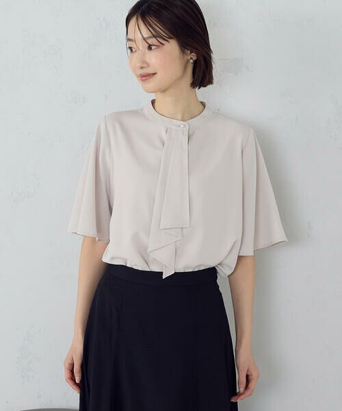COMME CA ISM / コムサイズム シャツ・ブラウス | ボウタイ風 半袖ブラウス | 詳細14
