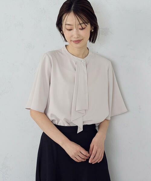 COMME CA ISM / コムサイズム シャツ・ブラウス | ボウタイ風 半袖ブラウス | 詳細15