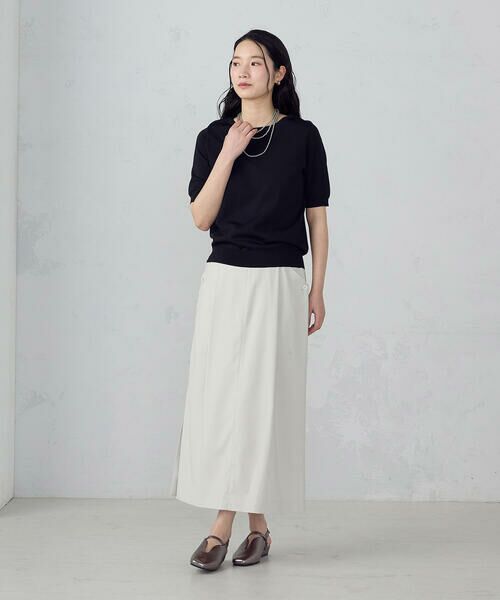 COMME CA ISM / コムサイズム ニット・セーター | 【ウォッシャブル・UVカット】ベーシック 2WAYネック5分袖ニット | 詳細11