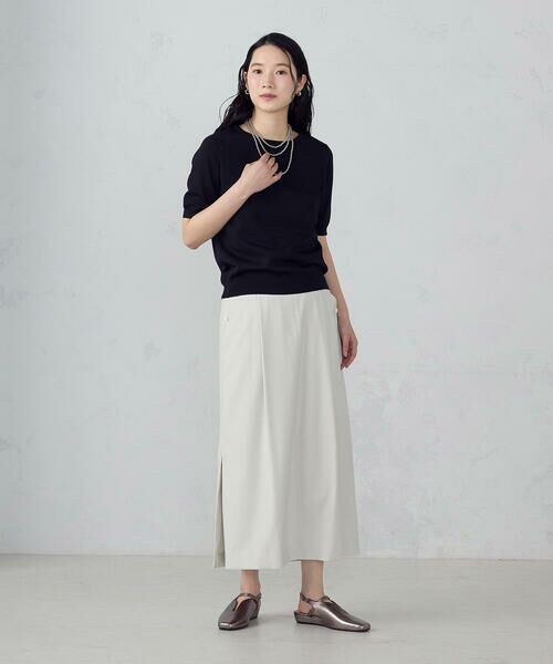 COMME CA ISM / コムサイズム ニット・セーター | 【ウォッシャブル・UVカット】ベーシック 2WAYネック5分袖ニット | 詳細12