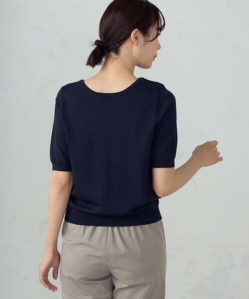 COMME CA ISM / コムサイズム ニット・セーター | 【ウォッシャブル・UVカット】ベーシック 2WAYネック5分袖ニット | 詳細16