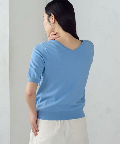 COMME CA ISM / コムサイズム ニット・セーター | 【ウォッシャブル・UVカット】ベーシック 2WAYネック5分袖ニット | 詳細26