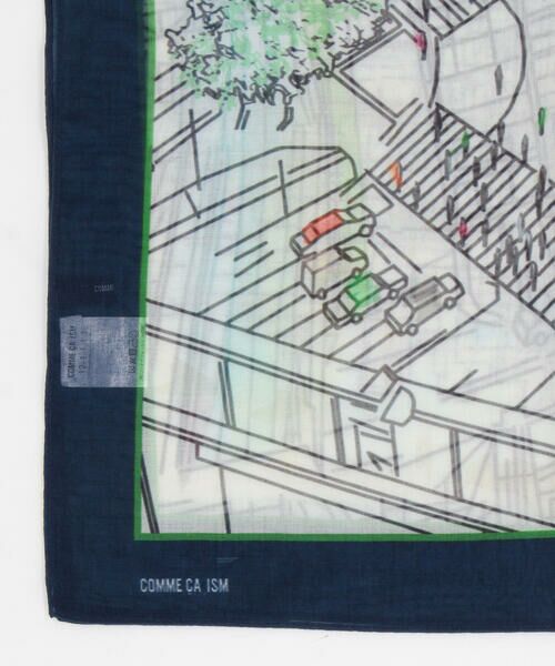 COMME CA ISM / コムサイズム マフラー・ショール・スヌード・ストール | スクランブル風景プリント スカーフ | 詳細8