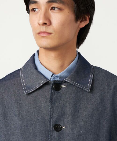 COMME CA ISM / コムサイズム その他アウター | デニムライクシャンブレー ステンカラー ライト コート | 詳細12