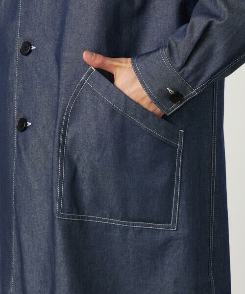 COMME CA ISM / コムサイズム その他アウター | デニムライクシャンブレー ステンカラー ライト コート | 詳細14