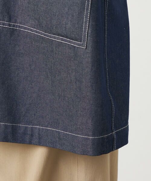 COMME CA ISM / コムサイズム その他アウター | デニムライクシャンブレー ステンカラー ライト コート | 詳細15