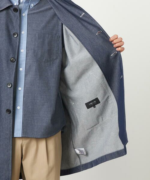 COMME CA ISM / コムサイズム その他アウター | デニムライクシャンブレー ステンカラー ライト コート | 詳細16