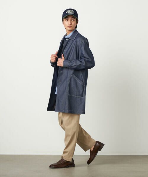 COMME CA ISM / コムサイズム その他アウター | デニムライクシャンブレー ステンカラー ライト コート | 詳細3
