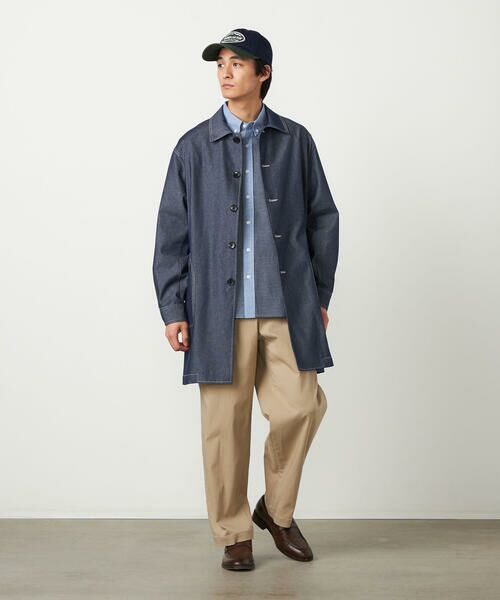 COMME CA ISM / コムサイズム その他アウター | デニムライクシャンブレー ステンカラー ライト コート | 詳細4