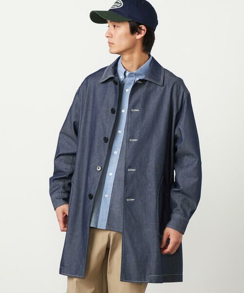 COMME CA ISM / コムサイズム その他アウター | デニムライクシャンブレー ステンカラー ライト コート | 詳細8