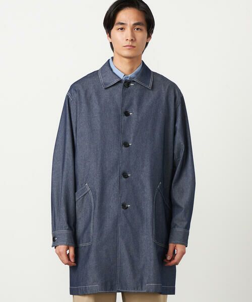 COMME CA ISM / コムサイズム その他アウター | デニムライクシャンブレー ステンカラー ライト コート | 詳細9