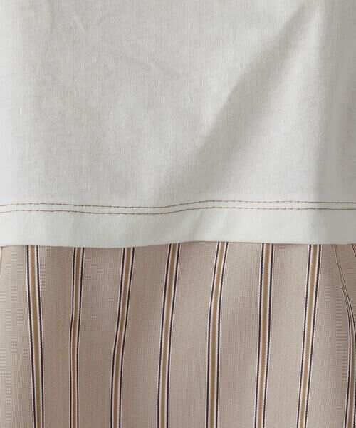 COMME CA ISM / コムサイズム カットソー | ドビーストライプ バックフレアＴシャツ | 詳細13