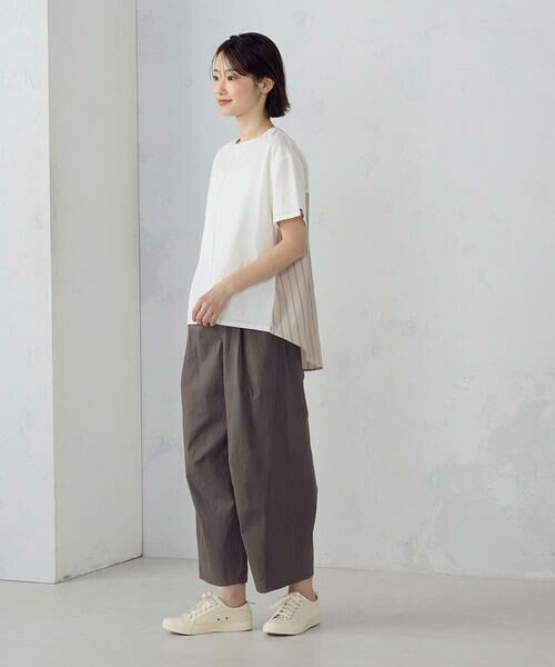 COMME CA ISM / コムサイズム カットソー | ドビーストライプ バックフレアＴシャツ | 詳細2