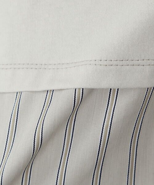 COMME CA ISM / コムサイズム カットソー | ドビーストライプ バックフレアＴシャツ | 詳細18
