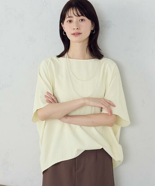 COMME CA ISM / コムサイズム シャツ・ブラウス | 【UVカット・接触冷感・吸水速乾】リラックス Tブラウス（イエロー）