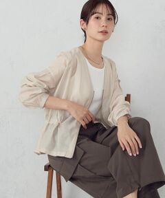 COMME CA ISM / コムサイズム ブルゾン | Vネック シアーブルゾン