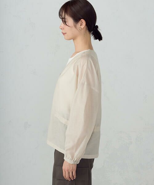 COMME CA ISM / コムサイズム ブルゾン | Vネック シアーブルゾン | 詳細11