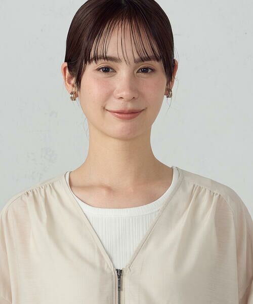 COMME CA ISM / コムサイズム ブルゾン | Vネック シアーブルゾン | 詳細13