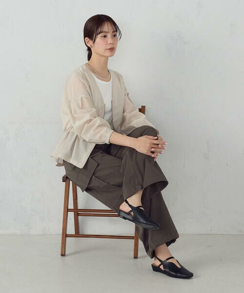 COMME CA ISM / コムサイズム ブルゾン | Vネック シアーブルゾン | 詳細6