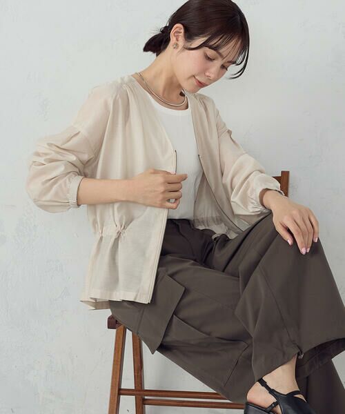 COMME CA ISM / コムサイズム ブルゾン | Vネック シアーブルゾン | 詳細8