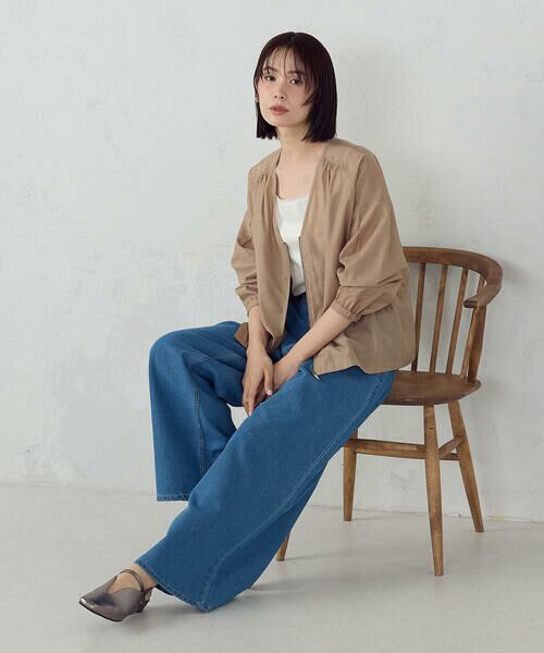 COMME CA ISM / コムサイズム ブルゾン | Vネック シアーブルゾン | 詳細19