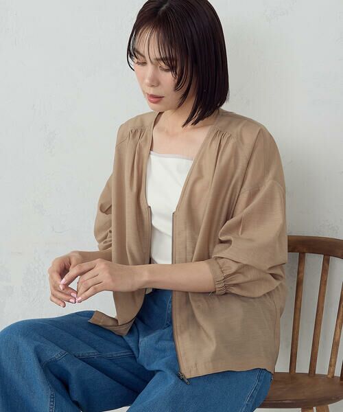 COMME CA ISM / コムサイズム ブルゾン | Vネック シアーブルゾン | 詳細20