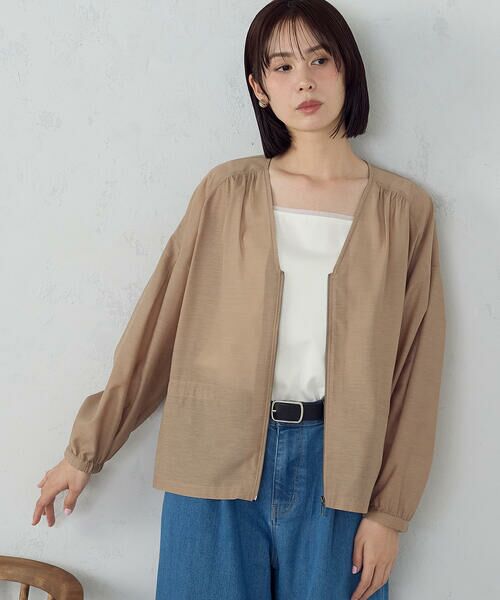 COMME CA ISM / コムサイズム ブルゾン | Vネック シアーブルゾン | 詳細21