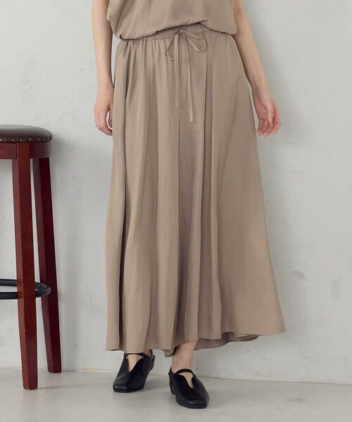 COMME CA ISM / コムサイズム その他パンツ | ゆるっとろみ スカ−チョ/セットアップ対応（ベージュ）