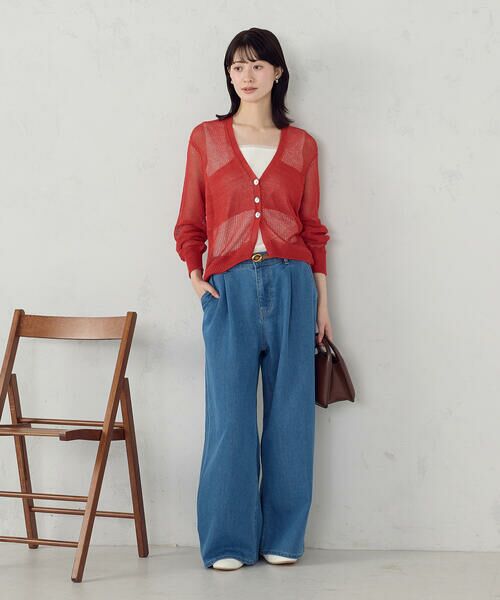 COMME CA ISM / コムサイズム カーディガン・ボレロ | 日本製ホールガーメント  和紙カーディガン | 詳細5