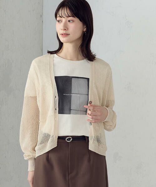 COMME CA ISM / コムサイズム カーディガン・ボレロ | 日本製ホールガーメント  和紙カーディガン | 詳細11