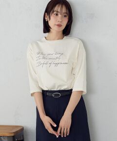 COMME CA ISM / コムサイズム カットソー | 6部袖 ロゴTシャツ