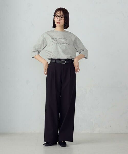 COMME CA ISM / コムサイズム カットソー | 6部袖 ロゴTシャツ | 詳細12