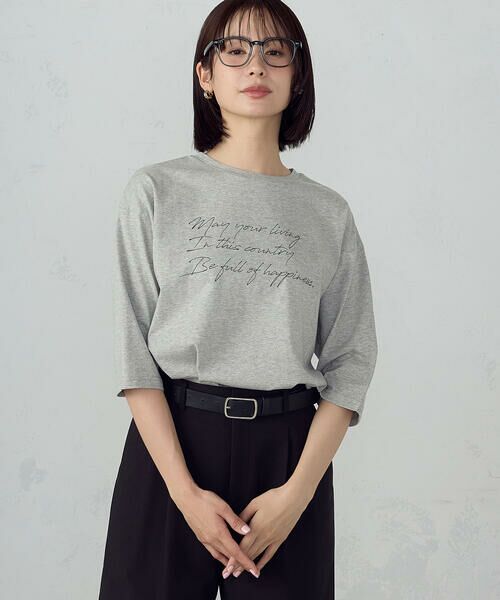 COMME CA ISM / コムサイズム カットソー | 6部袖 ロゴTシャツ | 詳細14