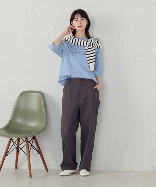 COMME CA ISM / コムサイズム カットソー | 6部袖 ロゴTシャツ | 詳細21