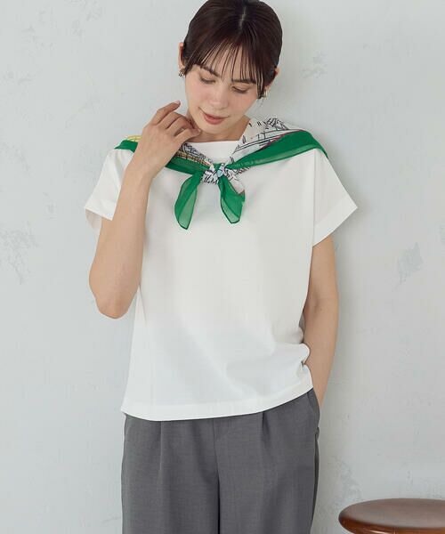 COMME CA ISM / コムサイズム カットソー | ボートネック カットソー（ホワイト）