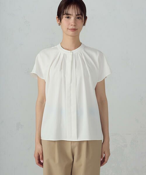 COMME CA ISM / コムサイズム シャツ・ブラウス | ２WAYフレンチスリーブタックブラウス | 詳細5