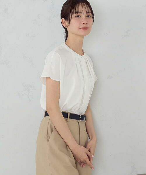 COMME CA ISM / コムサイズム シャツ・ブラウス | ２WAYフレンチスリーブタックブラウス | 詳細3