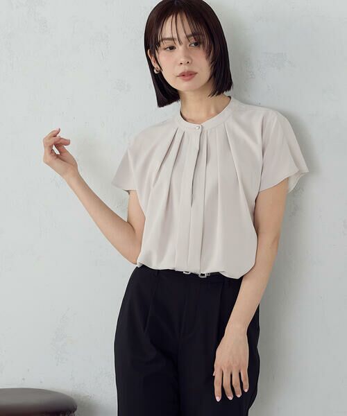 COMME CA ISM / コムサイズム シャツ・ブラウス | ２WAYフレンチスリーブタックブラウス | 詳細19