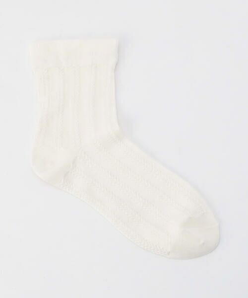 COMME CA ISM / コムサイズム ソックス | ケーブル編み ロークルーソックス | 詳細1